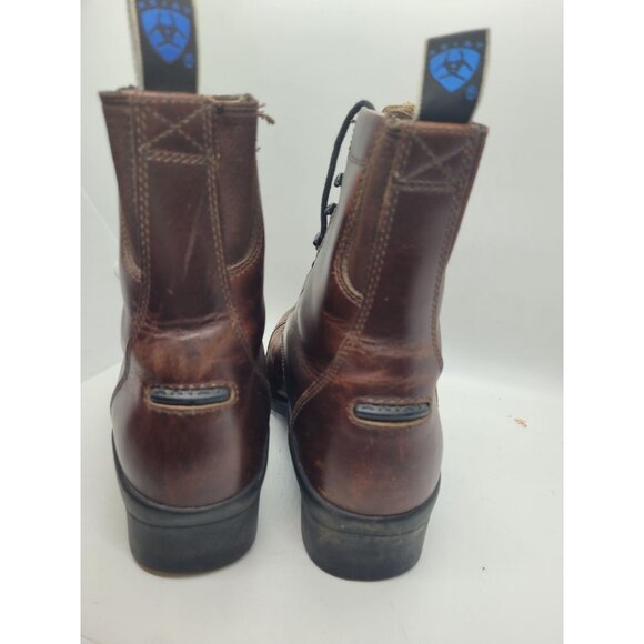 Ariat Womens 6.5 Leather Lace-Up Boots Brown Womens Academia Distressed Combat - Picture 7 of 9